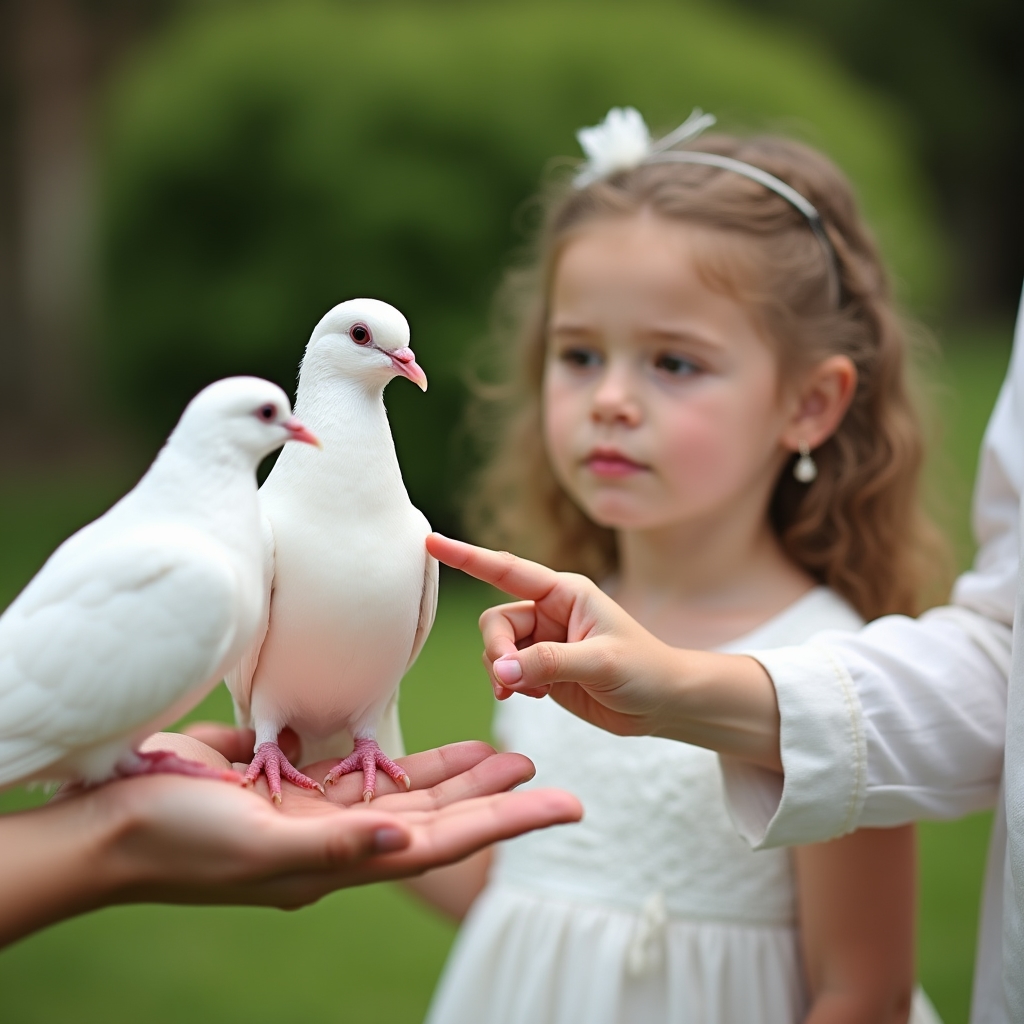 Ручні голуби на дитячому святі